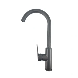 صنبور مطبخ أنيق بذراع منحنية للاستخدام العصري — OKYANUS رمادي
