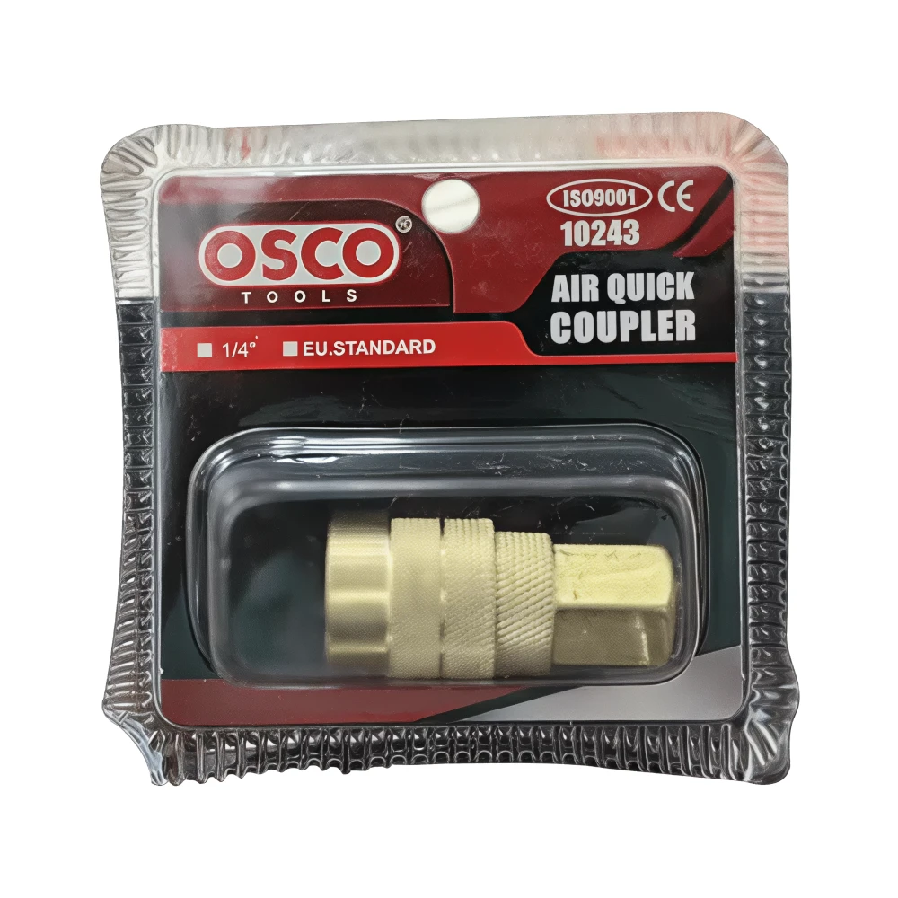 OSCO Professional Quick Release Air Connector — Air System Accessories with Secure Locking and Quick Release, European Size 1/4 Inch