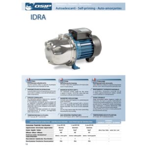 مضخة مياه OSIP IDRA ذاتية التحضير — صنع في إيطاليا