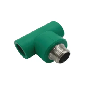 وصلة تي PPR بسن خارجي — أخضر — 20 مم × 1/2 بوصة — موزع أنابيب