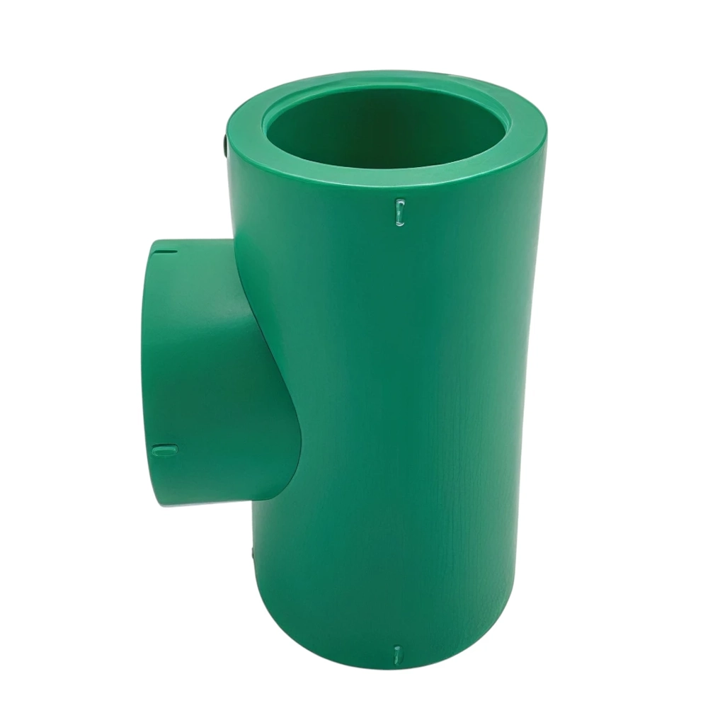 Green PPR pipe reducer 20×20×25 mm for pipe distribution