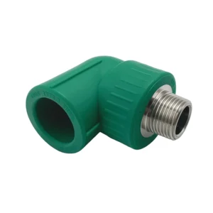 كوع PPR أخضر بخيط خارجي 32 مم × 1 بوصة لتوصيل أنابيب المياه