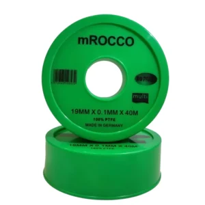 شريط PTFE لسباكة — ألماني من إم روكو، 19 مم × 0.1 مم × 40 م