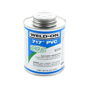 لاصق مواسير PVC رمادي 717 من ويلد أون — 473 مل، قوام كثيف وجفاف متوسط