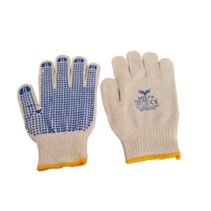 قفازات قطنية بنقاط PVC مقاومة للانزلاق — قبضة محسّنة وحماية لليد | Volta