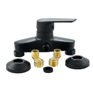 خلاط بانيو Rhino بمقبض واحد — نحاسي بطلاء أسود مطفي