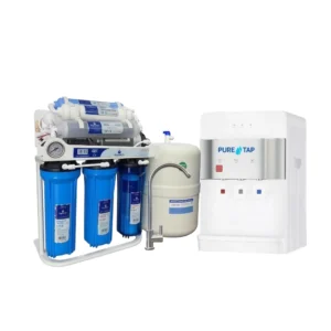 نظام تحلية مياه RO فيتنامي 7 مراحل — 300 لتر/يوم مع مضخة وتعبئة ذاتية، تشغيل أوتوماتيكي