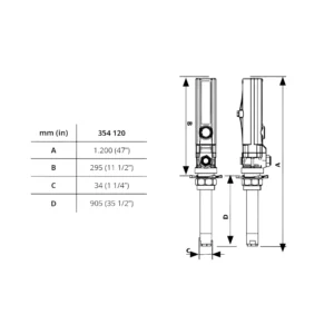 مضخة زيت هوائية SAMOA Pump Master 2 (نسبة ضغط 3:1) لبراميل سعة 205 لتر — موديل 354120