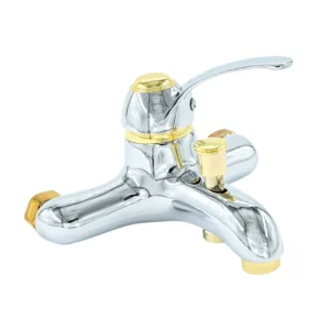 خلاط بانيو ودش بتشطيب كروم وذهبي فاخر ومقاوم للصدأ | Santech Costa