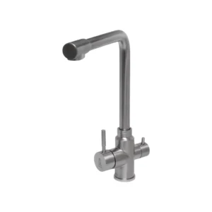 SARRDESIGN 3-in-1 Sink Faucet - With Two Handles for Regular and Filtered Water - Polished Stainless Steel