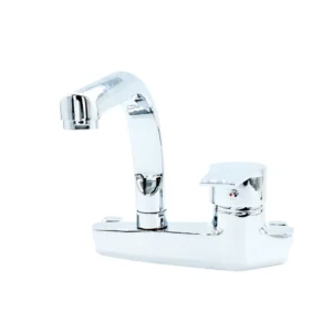 صنبور حوض مطبخ بيد واحدة بطبقة كروم — تصميم أنيق ومقاوم للصدأ | Schulze