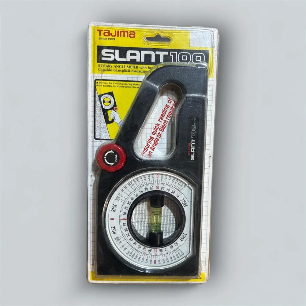 مقياس زاوية ميكانيكي دوّار SLANT 100 — قراءة فورية للميل والانحدار لأعمال الهندسة والإنشاء