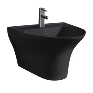 Tato 809 Wall Mounted Washbasin in Black — A Bold Design for Luxurious Bathrooms