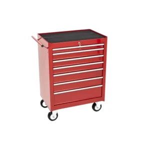 Seven-drawer portable tool cabinet — Beige/Red (TBR4607-X)