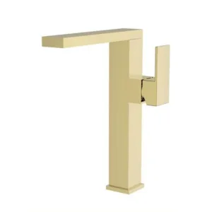 صنبور مغسلة مرتفع بمقبض واحد من Tredex — تشطيب كروم ذهبي