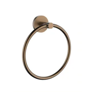 حلقة منشفة حمام من Tredex بتصميم عصري وتشطيب كرومي ونحاسي