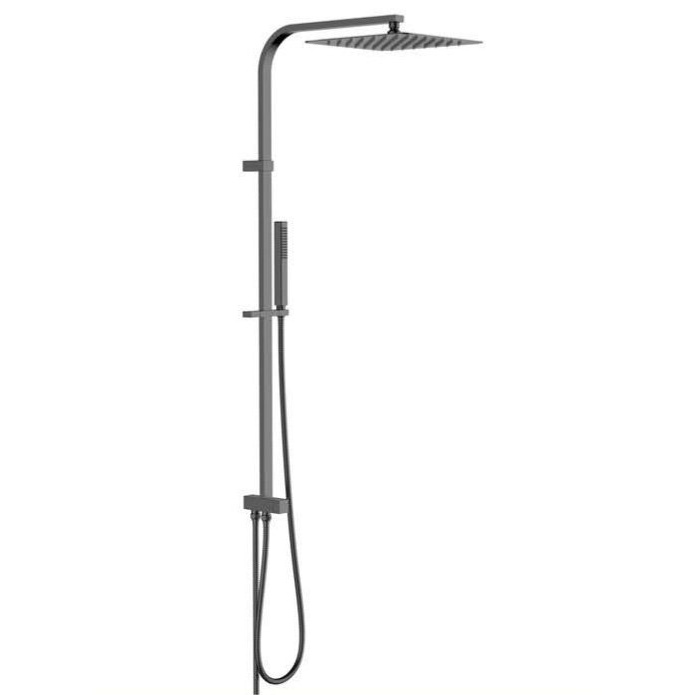 طقم دش خارجي من Tredex مع محول — كروم/رمادي