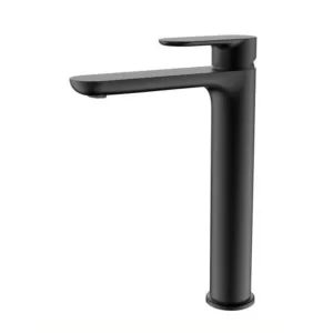 خلاط مغسلة عالي بمقبض واحد من Tredex - كروم وأسود