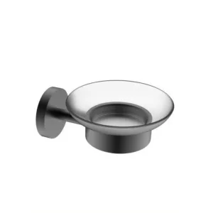 حامل صابون أنيق للحمام من Tredex — كروم وأسود