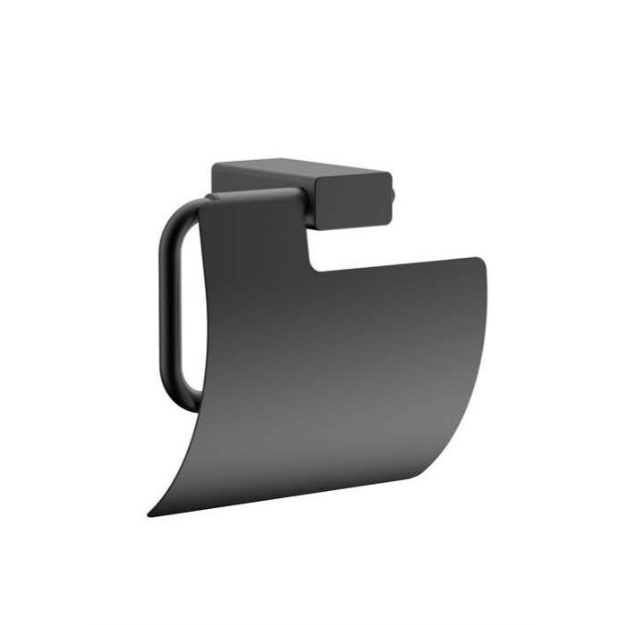 حامل ورق تواليت Tredex مع غطاء — تشطيب كرومي وأسود