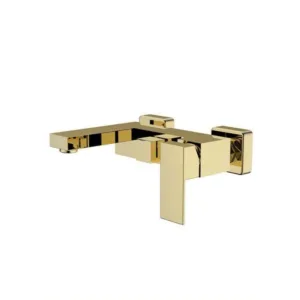 خلاط دش/حمام خارجي بذراع واحد للتثبيت الجداري - Tredex، لون ذهبي