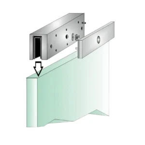 قاعدة تثبيت على شكل حرف U ZKTeco موديل LMB-180U لقفل مغناطيسي على الأبواب الزجاجية