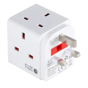مقبس جداري ثلاثي بمنافذ شحن USB وUSB‑C من توفل