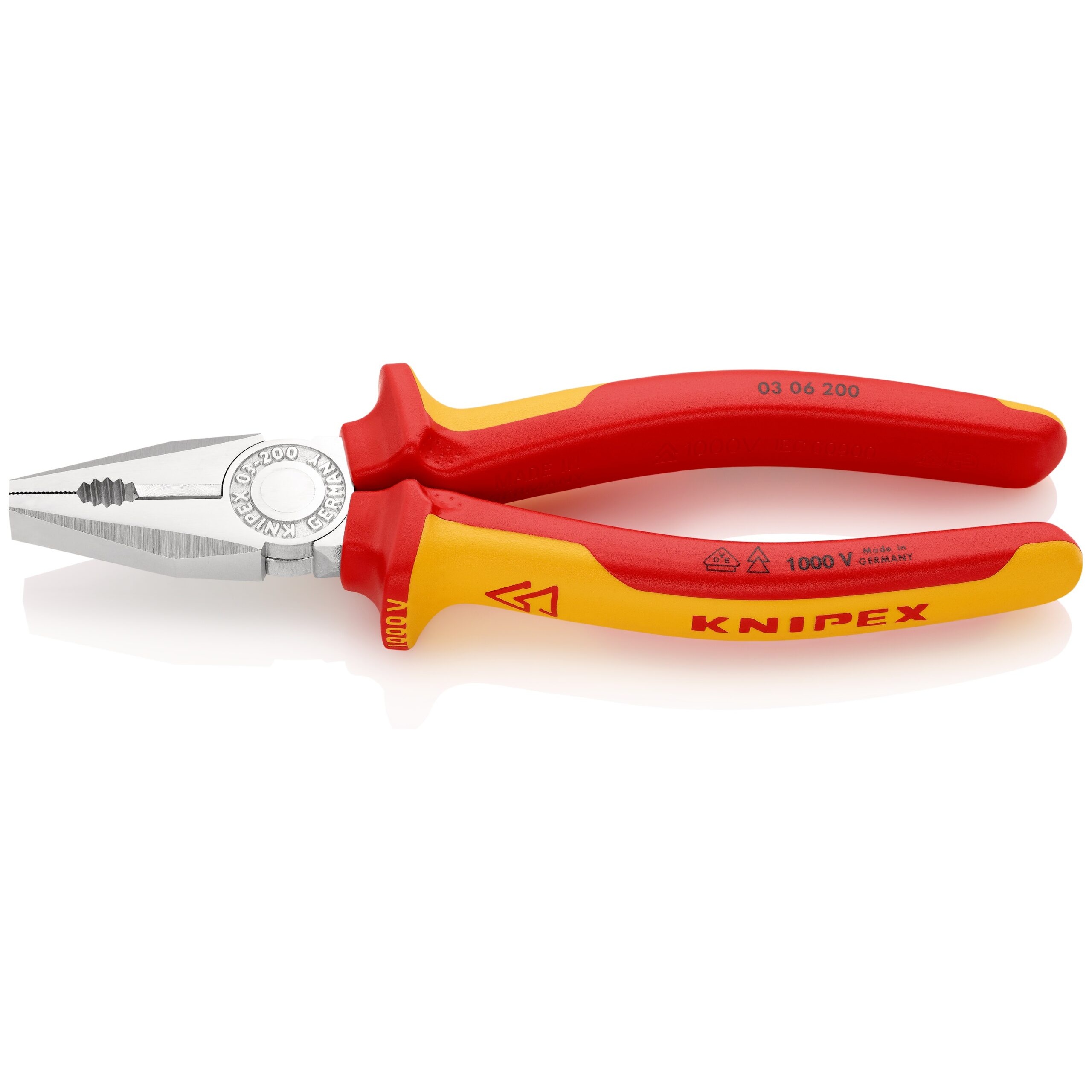 VDE Insulated Multi-Purpose Pliers — Knipex Model 03 06 200, 200 mm Length