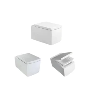 كرسي حمام معلق سيراميكي بتصميم عصري — فيتا (VITTA) — أبيض