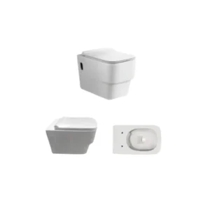 كرسي حمام سيراميكي معلق من فيتا (VITTA) — أسود