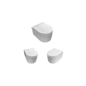 كرسي حمّام معلق VITTA بلون أبيض وتصميم عصري