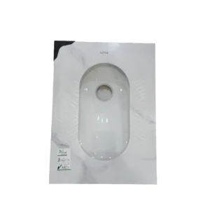 مرحاض أرضي عربي سيراميك بقاعدة مربعة ومخرج صرف أرضي – VITTA