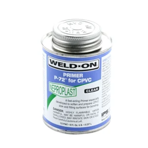 Weld‑On P-72 برايمر لأنابيب CPVC — شفاف، 237 مل (نصف باينت)