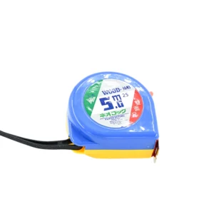 شريط قياس معدني بوجهين WOOD-JAMS — 5 م × 25 مم مع قفل وارتداد أوتوماتيكي