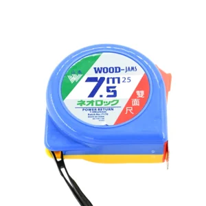 شريط قياس فولاذي WOOD-JAMS بطول 7.5 م وعرض 25 مم بآلية ارتداد تلقائي