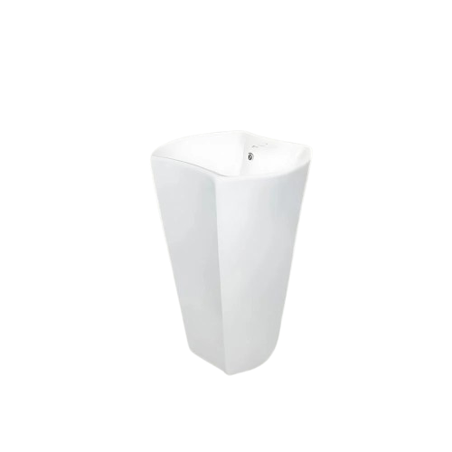 مغسلة خزفية بتصميم برميل مودرن — WSN (أبيض)