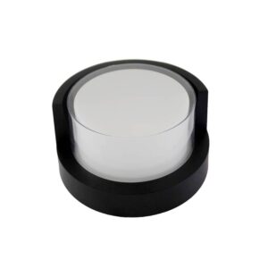 ضوء جداري خارجي دائري أسود بإضاءات صفراء — موديل XF6101/BK+WW