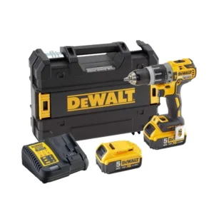 مثقاب مطرقي لاسلكي ديوالت XR 18 فولت — بطارية ليثيوم 5.0 أمبير/ساعة، مخلب 13 مم، بمحرك بدون فحمات