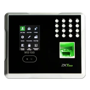 جهاز ZKTeco MB100 للتعرف على الوجه والبصمة — حضور وانصراف وتحكم في الدخول