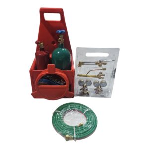 طقم لحام أكسجين صغير متنقل كامل مع أسطوانات دوما