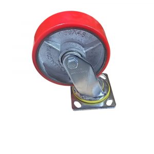 عجلة حمراء متحركة بمقاس 6 بوصة مع فرامل — DUMA