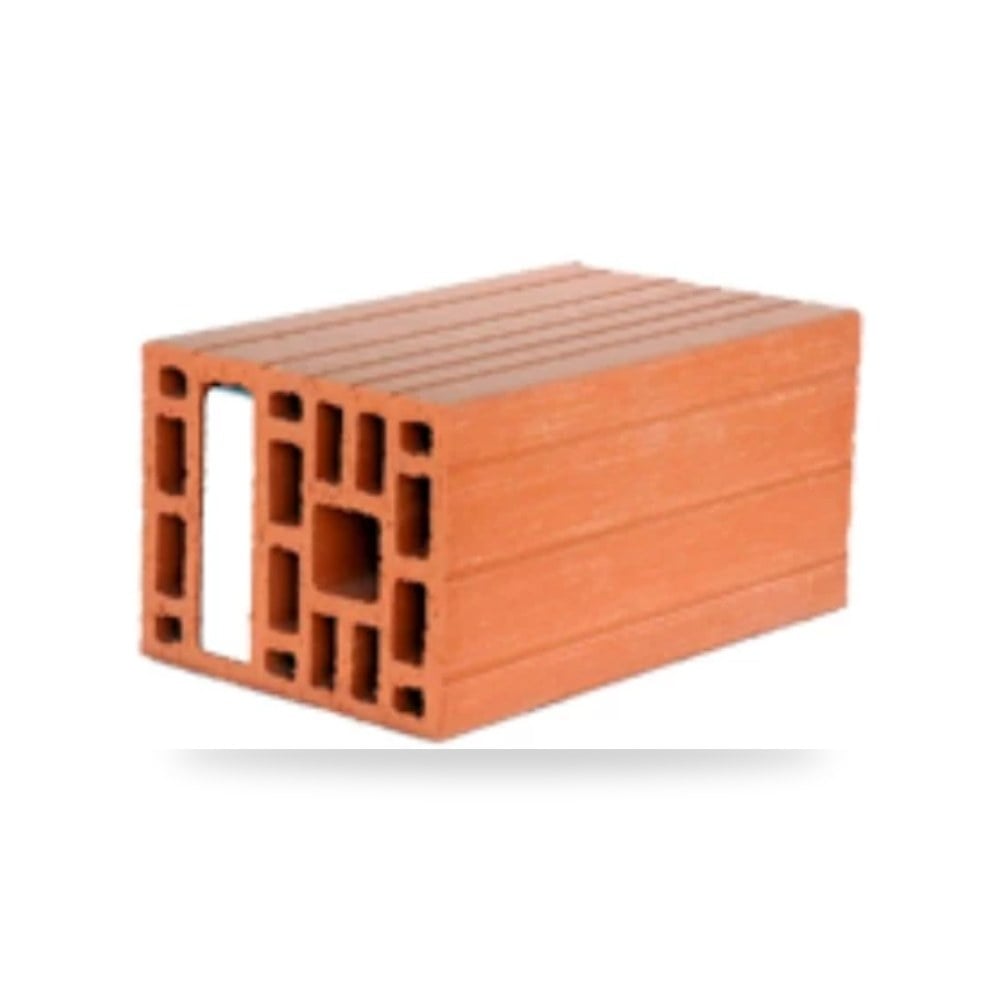 طوب احمر مفرغ 40 × 20 × 25 سم مقاومة الضغط 52 أحمر اليمامة موديل 457