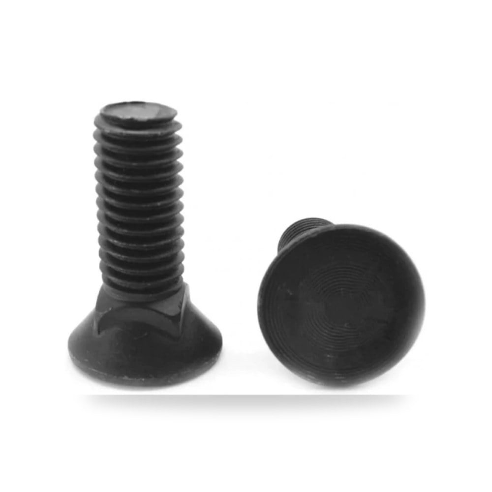برغي حراثة 7 - 16×2 1 - 4 بوصة صلب اسود رأس دائري أسود موديل 216