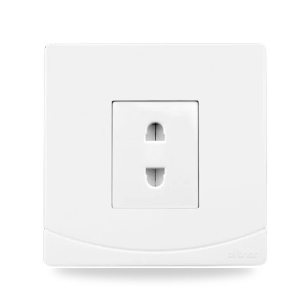 فيش كهرباء بفتحتين 16 أمبير 7 × 7 سم اللون الفنار موديل sidra-size-7x7-colour-white-915