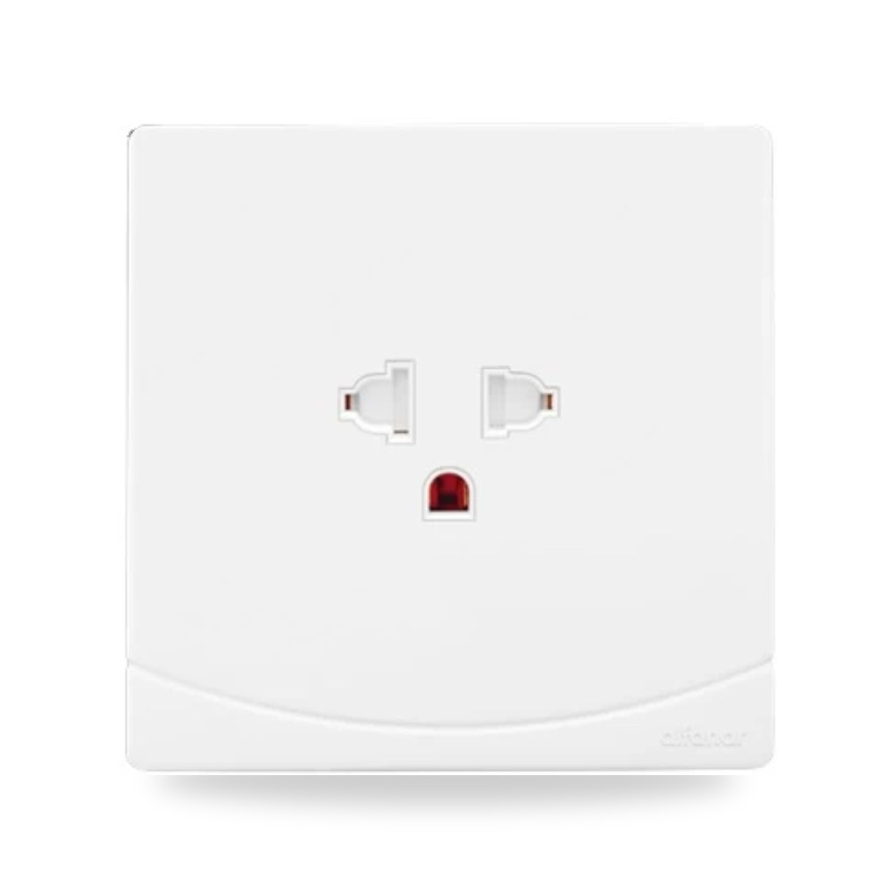 فيش عالمى ثلاثي الفتحات 16 أمبير 7 × 7 سم الفنار موديل sidra-size-7x7-colour-white-271
