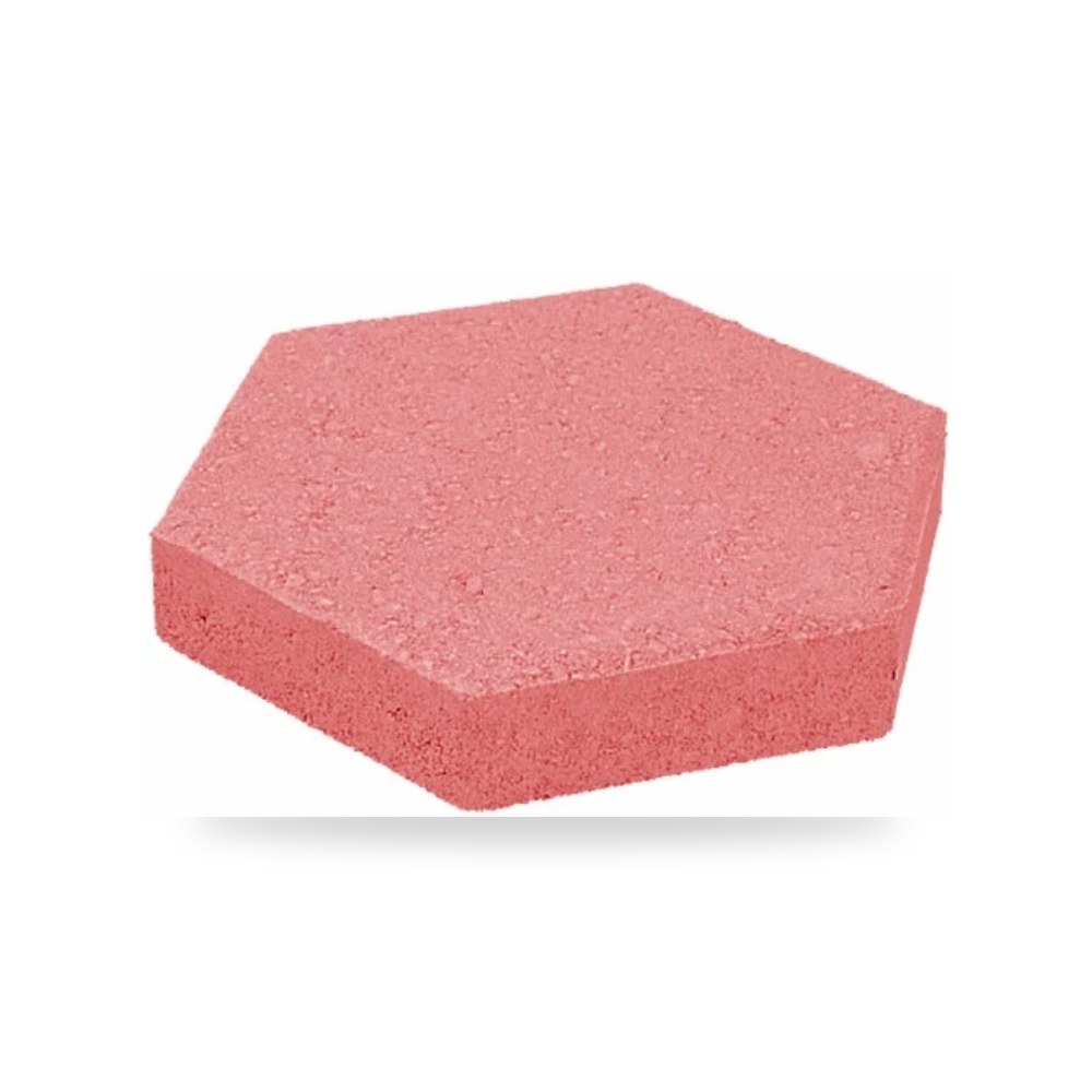 بلاط رصيف انترلوك سداسي ارتفاع 8 سم، لون احمر سمك 8 سم احمر الحسنية موديل 543