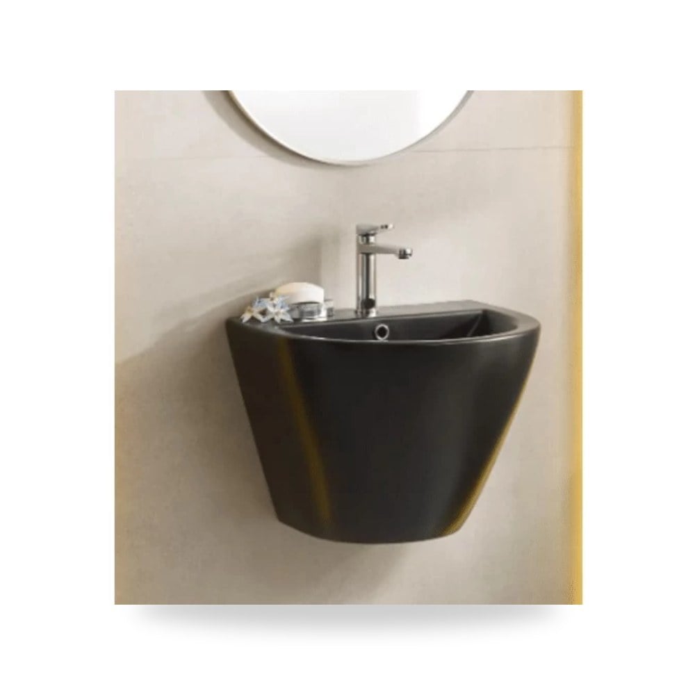 حوض مغسلة معلق اسود مطفي موديل matt-black-color-374