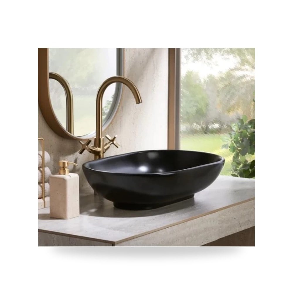 مغسلة كاونتر اسود مطفي موديل counter-porcelain-wash-matte-black-color-58539175-cm-637