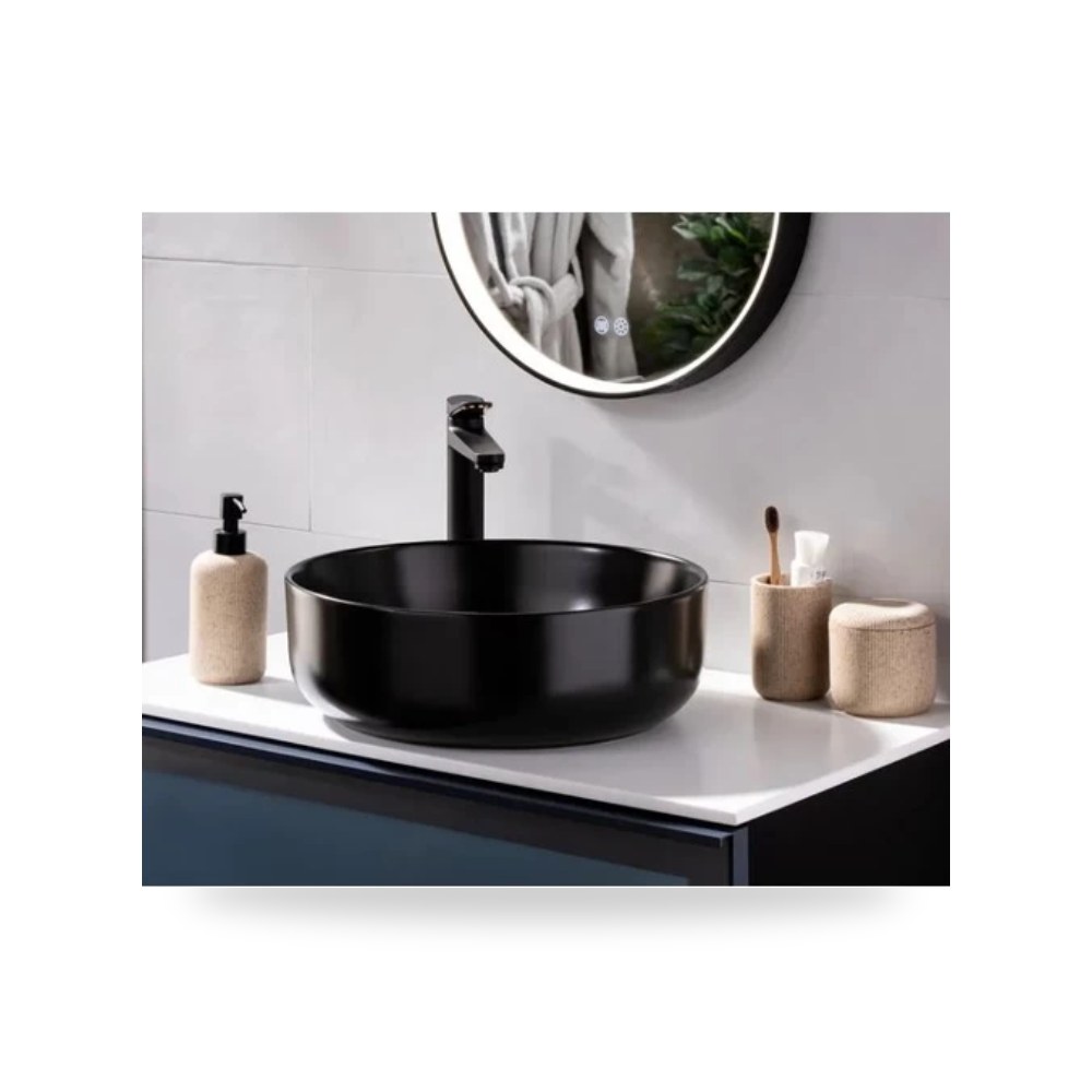 مغسلة كاونتر اسود مطفي موديل matte-black-color-490