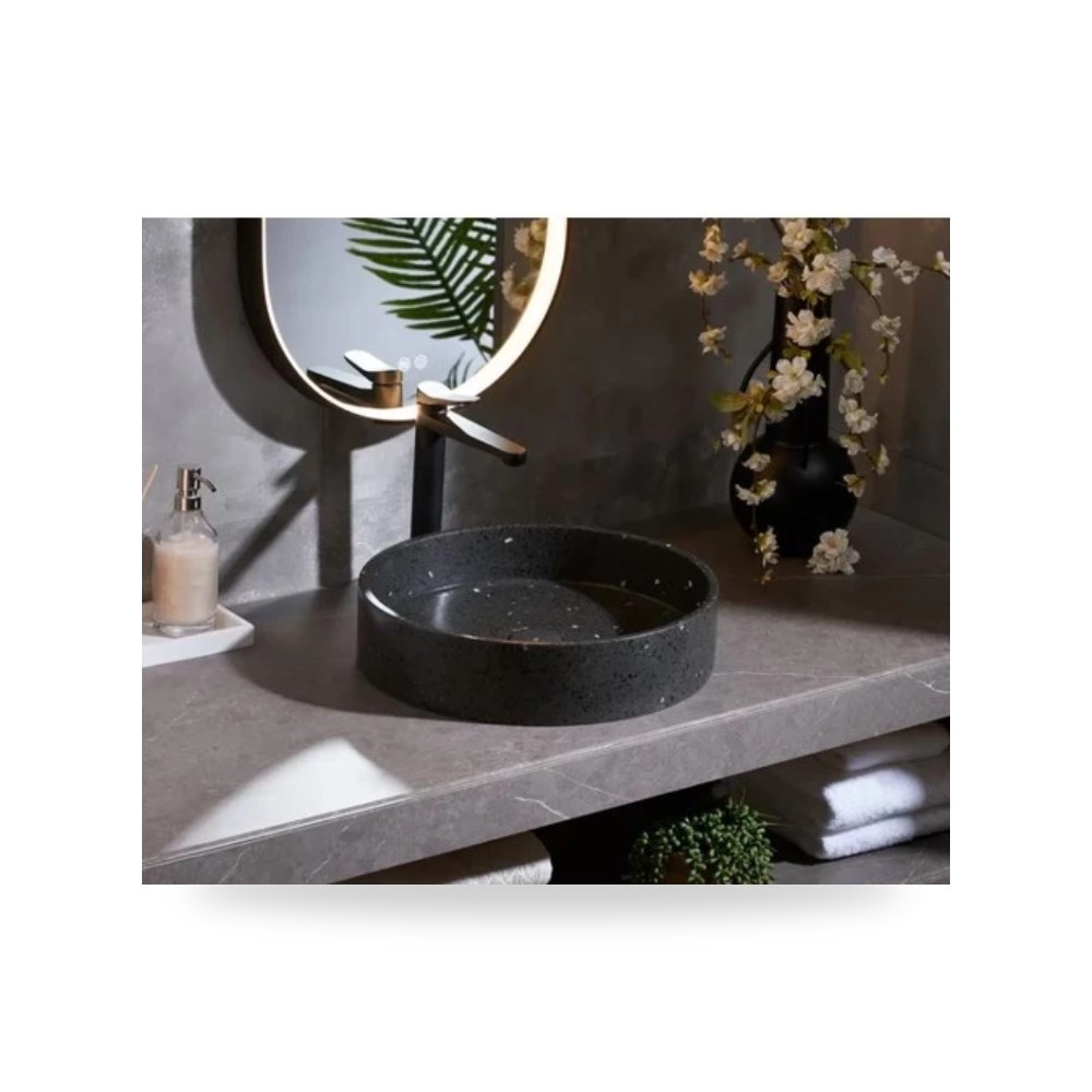 مغسلة كاونتر اسود موديل counter-porcelain-wash-basin-width-10-cm-length-425-cm-black-color
